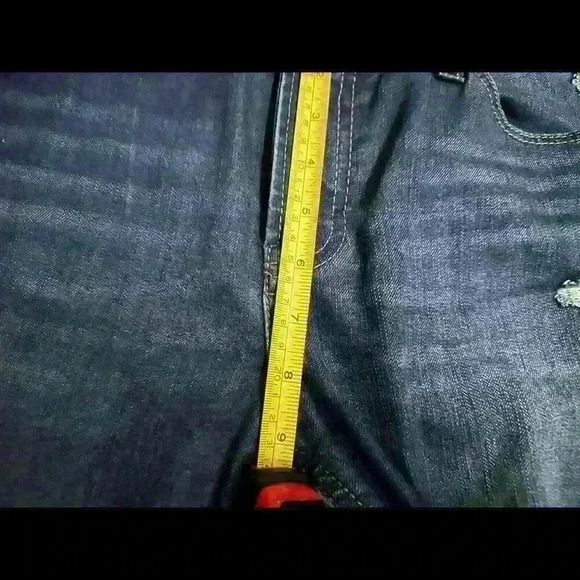 Kensie Jeans Distressed Mid-Rise Knockout  Skinny Ankle Jeans Blue Women 12/32 - Picture 5 of 5